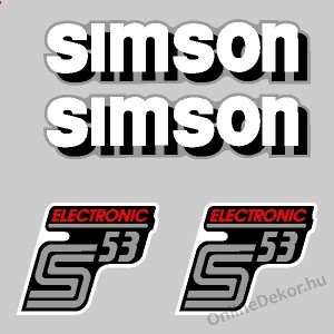 Motormatrica, Motor dekorációk - 02.Robogó matricák - Simson - S 53 Electronic