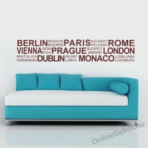 Wall sticker, Wall tattoo, Wall decoration, Wall decal - Name, Texts - City names 2007