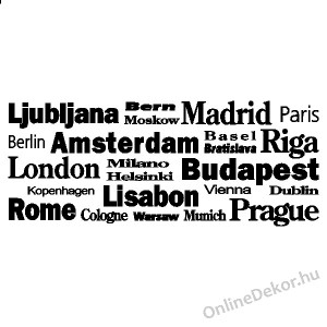 Wall sticker, Wall tattoo, Wall decoration, Wall decal - Name, Texts - City names 2009