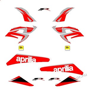 Motor sticker, Motor decal - 02.Scooter sticker - Aprilia - SR 50 R Factory (White panel)