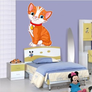 Wall sticker, Wall tattoo, Wall decoration, Wall decal - Children's room - 04.Printed wall sticker (No colour) - Cat 2138