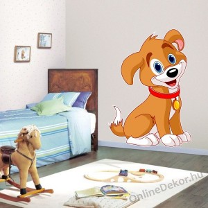 Wall sticker, Wall tattoo, Wall decoration, Wall decal - Children's room - 04.Printed wall sticker (No colour) - Dog 2139
