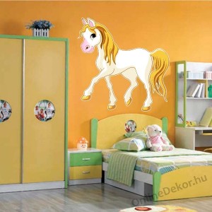 Wall sticker, Wall tattoo, Wall decoration, Wall decal - Children's room - 04.Printed wall sticker (No colour) - Horse 2142