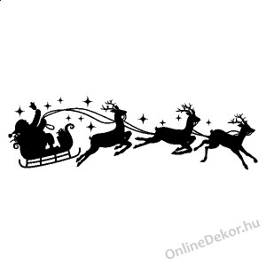 Wall sticker, Wall tattoo, Wall decoration, Wall decal - Ünnepek - Santa Claus with  sleigh 2321