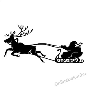 Wall sticker, Wall tattoo, Wall decoration, Wall decal - Ünnepek - Santa Claus with sleigh 2332