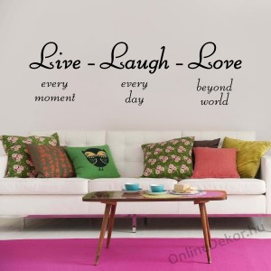 Wall sticker, Wall tattoo, Wall decoration, Wall decal - Name, Texts - Live-Laugh-Love 2363