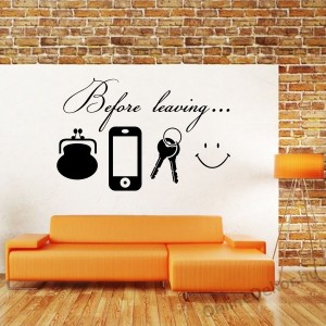 Wall sticker, Wall tattoo, Wall decoration, Wall decal - Name, Texts - Before leaving 2365