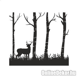 Wall sticker, Wall tattoo, Wall decoration, Wall decal - Animal - Forest with deer 2413