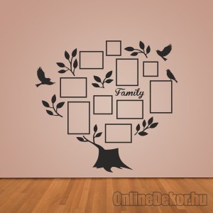 Wall sticker, Wall tattoo, Wall decoration, Wall decal - Family tree, Photo position - Family tree with frame (1) 2415