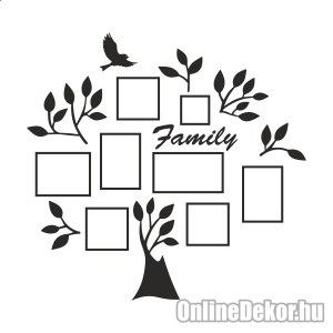 Wall sticker, Wall tattoo, Wall decoration, Wall decal - Family tree, Photo position - Family tree with frame (3) 2417