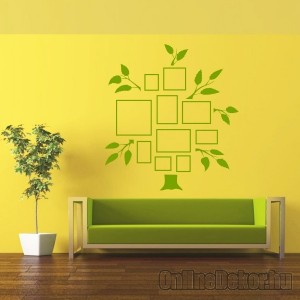 Wall sticker, Wall tattoo, Wall decoration, Wall decal - Family tree, Photo position - Family tree with frame (4) 2418