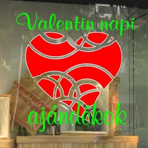 Kirakatdekoráció, Kirakat matrica - Valentin nap - Valentin nap 1079