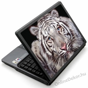 Laptop matrica, Laptop dekoráció - Állat - Fehér tigris 1219