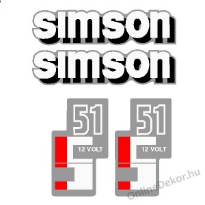 Motormatrica, Motor dekorációk - 02.Robogó matricák - Simson - S 51
