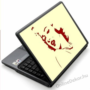 Laptop matrica, Laptop dekoráció - Színezhető grafika jellegű laptop matricák - Marilyn Monroe 1310