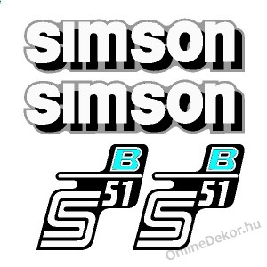 Motormatrica, Motor dekorációk - 02.Robogó matricák - Simson - S 51 B