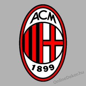 Faldekoráció, Falimatrica, Faltetoválás - Futball csapatok - AC Milan 1513