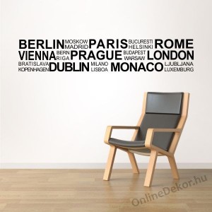 Wall sticker, Wall tattoo, Wall decoration, Wall decal - Name, Texts - City names 2007