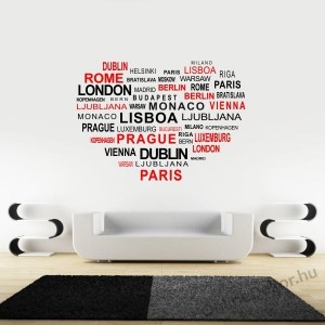 Wall sticker, Wall tattoo, Wall decoration, Wall decal - Name, Texts - City names 2008