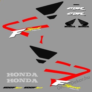 Motormatrica, Motor dekorációk - 01.Motormatricák - Honda - CBR 600 FS (2002) Piros/Fekete