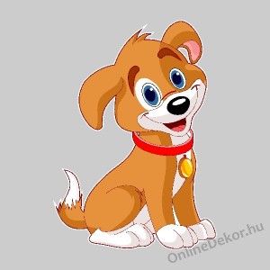 Wall sticker, Wall tattoo, Wall decoration, Wall decal - Children's room - 04.Printed wall sticker (No colour) - Dog 2139