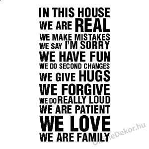 Wall sticker, Wall tattoo, Wall decoration, Wall decal - Name, Texts - WE ARE FAMILY 2148