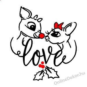 Wall sticker, Wall tattoo, Wall decoration, Wall decal - Animal - Deer love 2331