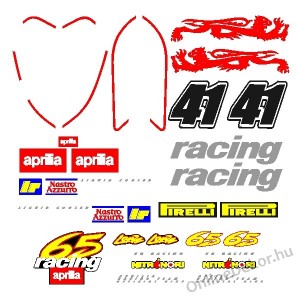 Motormatrica, Motor dekorációk - 02.Robogó matricák - Aprilia - SR Racing 65