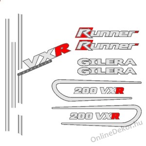 Motormatrica, Motor dekorációk - 02.Robogó matricák - Gilera - Runner VXR 200