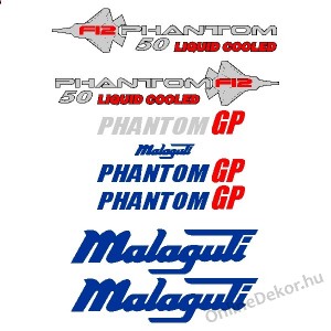Motormatrica, Motor dekorációk - 02.Robogó matricák - Malaguti - Phantom F12 Liquid Cooled
