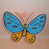 Plasztikus mennyezetről függeszthető dekoráció, Pillangó